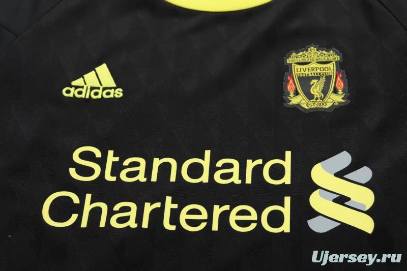Retro 2010/11 Kids Liverpool Black & Yellow Away Jersey