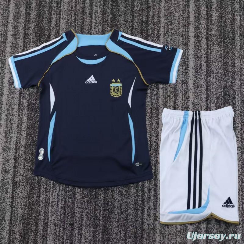 Retro Kids 2006 Argentina Away Jersey