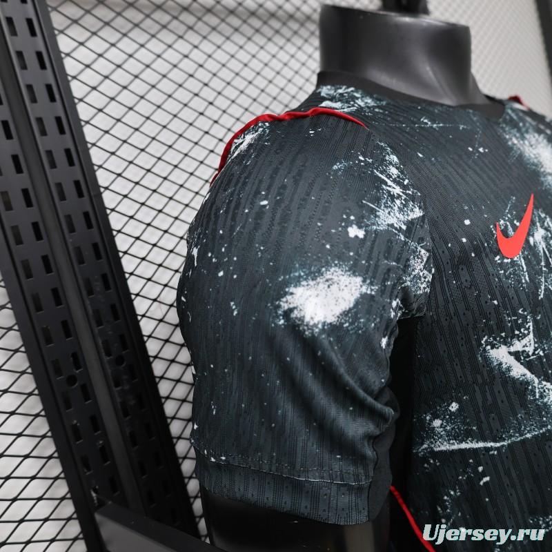 Player Version 2026 Canada Third Dark Grey with Shattered Ice Crystal Allover Print Jersey