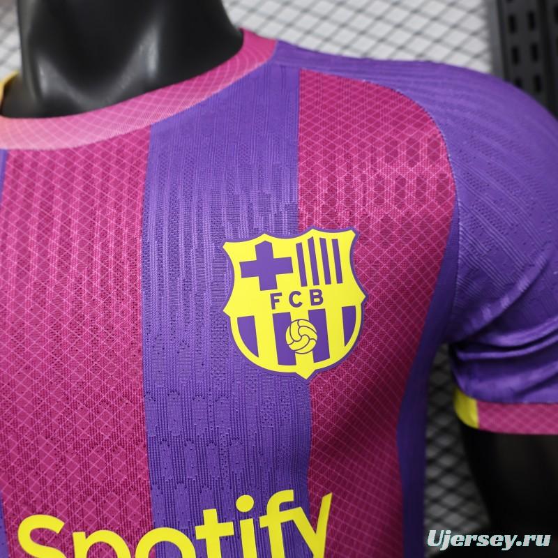 Player Version 26/27 FC Barcelona Third Purple Pink Yellow Stripe  Jersey
