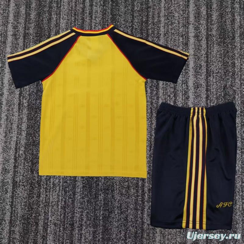 Retro Kids 88/90 Arsenal Yellow Away Jersey