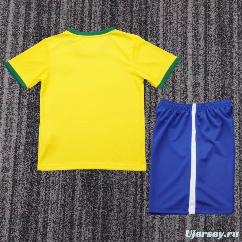 Retro Kids 1970  Brazil Yellow Jersey