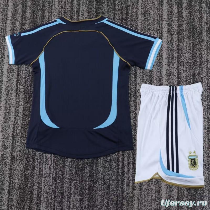 Retro Kids 2006 Argentina Away Jersey