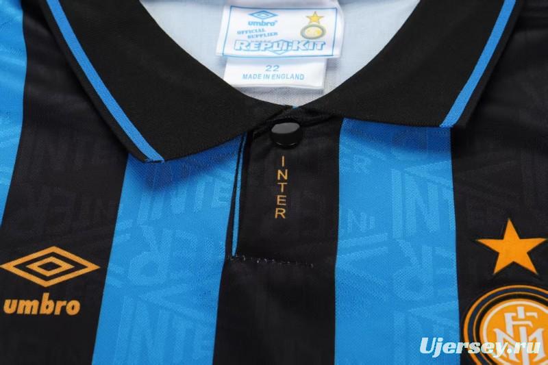 Retro 92/94 Kids Inter Milan Blue-Black Home Jersey