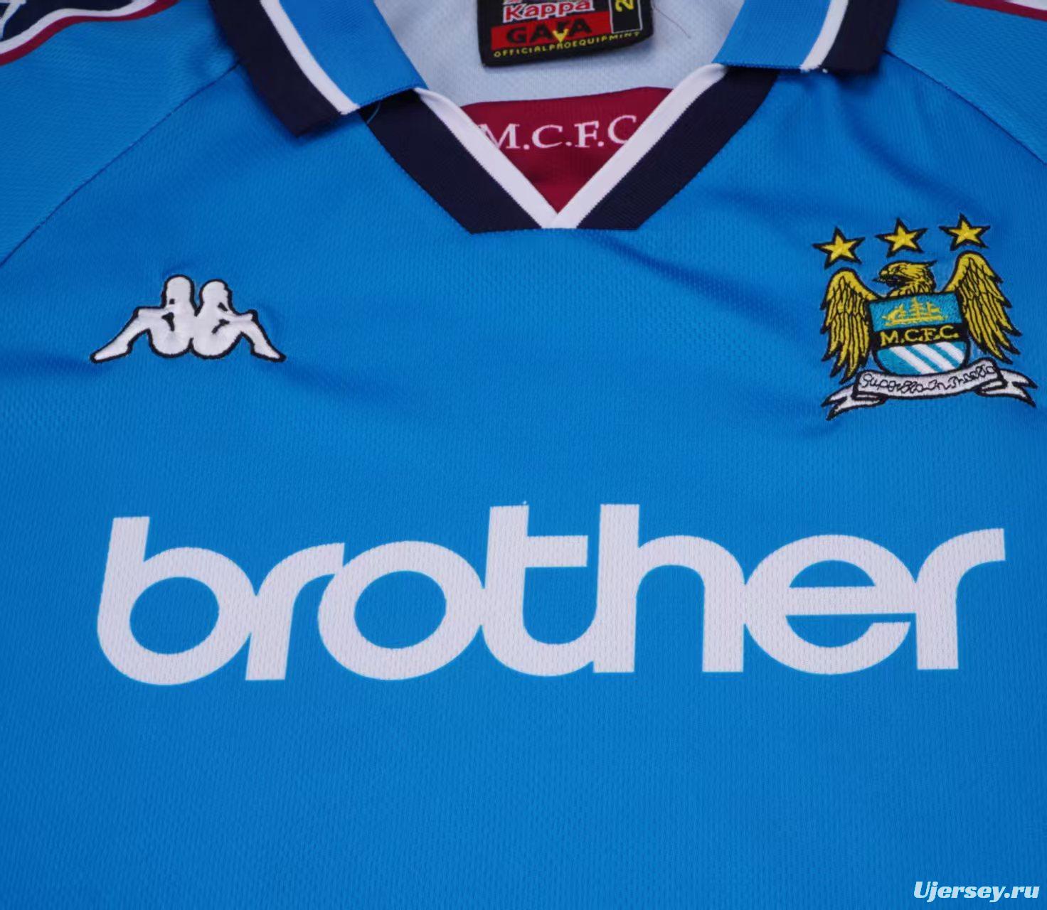 Retro Kids 97/98  Manchester City Home Jersey