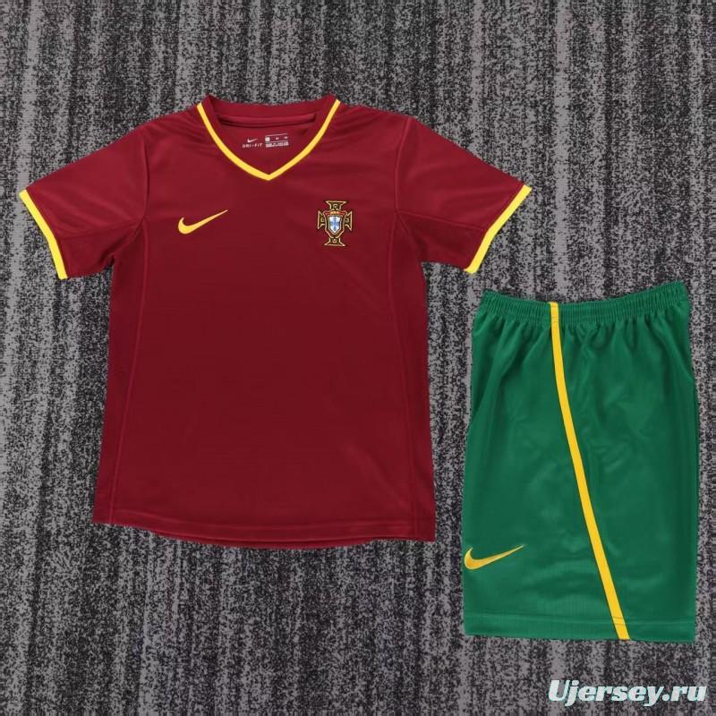 Retro Kids 2000 Portugal Home Jersey