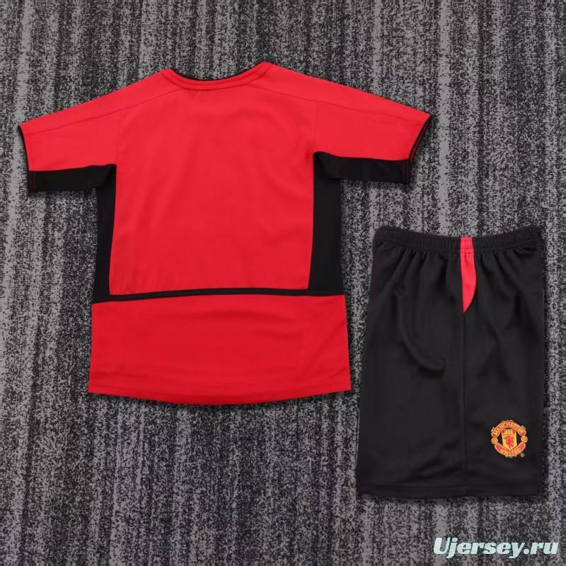 Retro Kids 02/04 Manchester United Home Jersey