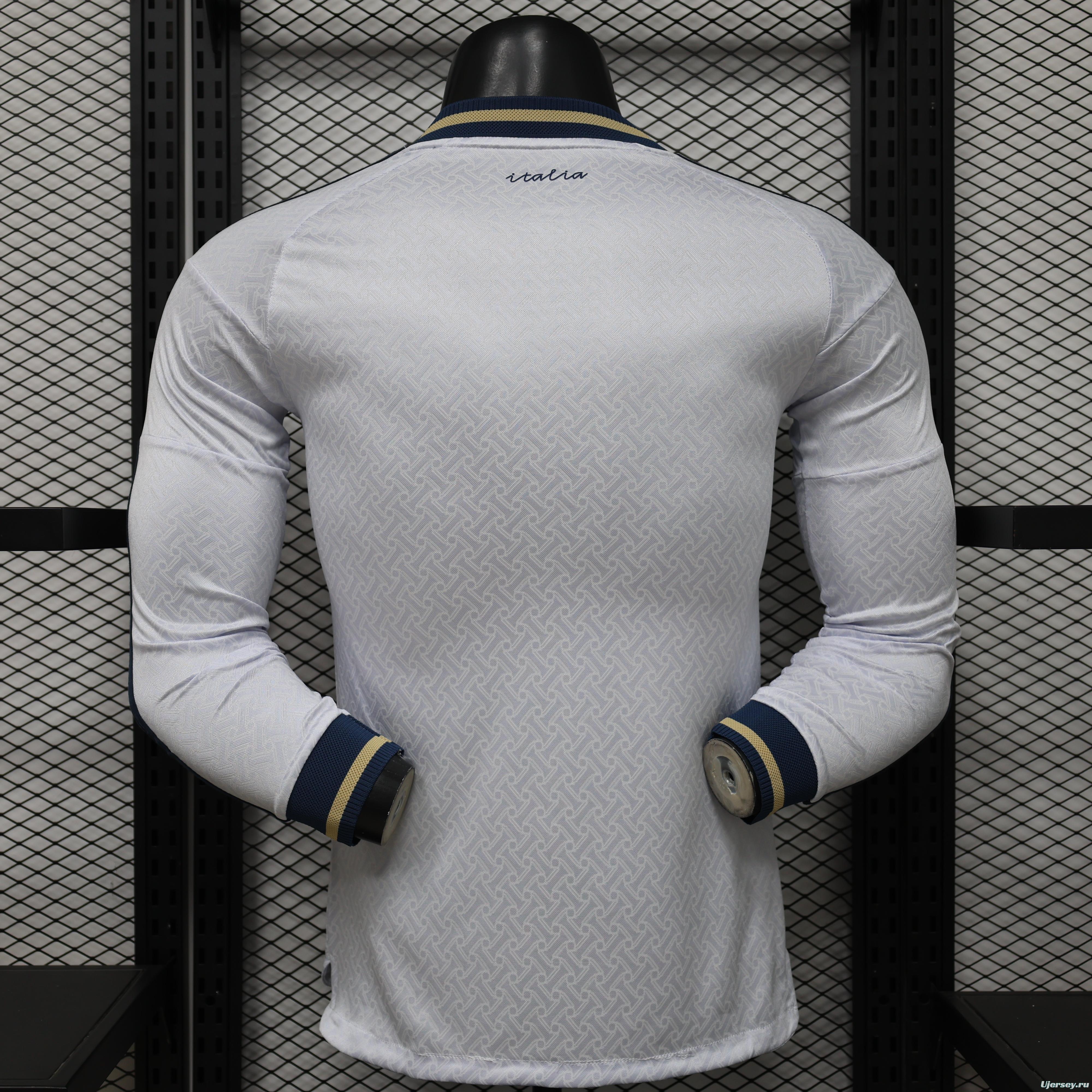 Player Version 2026 Italy Away White  Long Sleeve Jersey