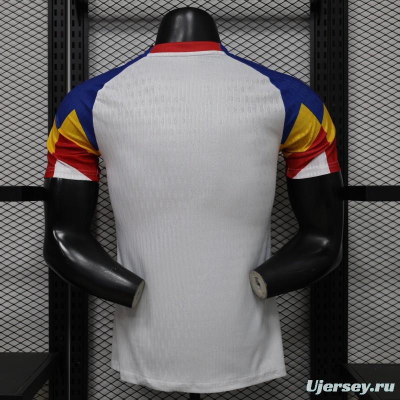 Player Version 2026 Romania Special Edition White with Blue Yellow Red Jersey