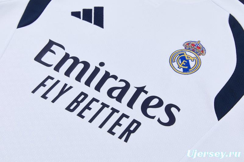 26/27 Real Madrid  White Short Sleeve+Soccer Shorts