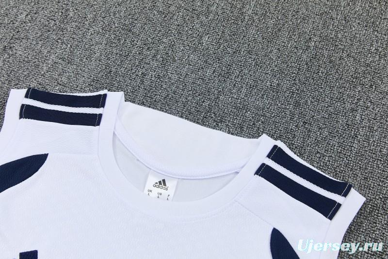 26/27 Real Madrid  White Sleeveless Vest Tracksuit + Short Pants