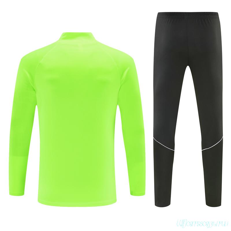 26/27 Atlético Madrid Third Fluorescent Green Half Zipper Jacket Tracksuit + Long Pants
