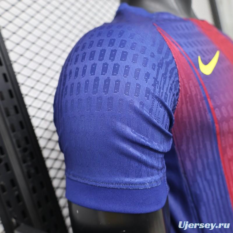 Player Version 25/26 FC Barcelona Royal Blue & Garnet Red  Special Edition Jersey