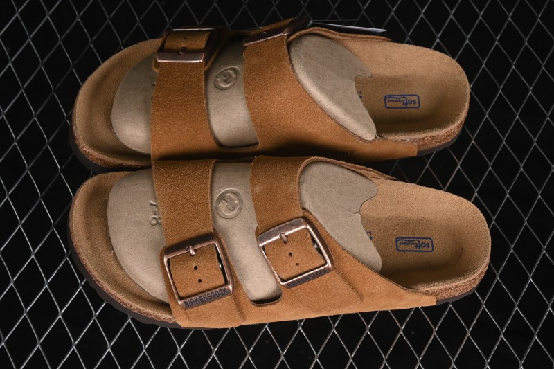 Birkenstock Arizona Soft Footbed Sandals with Sheepskin Lining and Cork-Latex Sole - 1009526