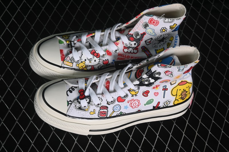 Converse x Hello Kitty and Friends Picnic Chuck Taylor All Star Hi Top Skate Shoes - A17696C