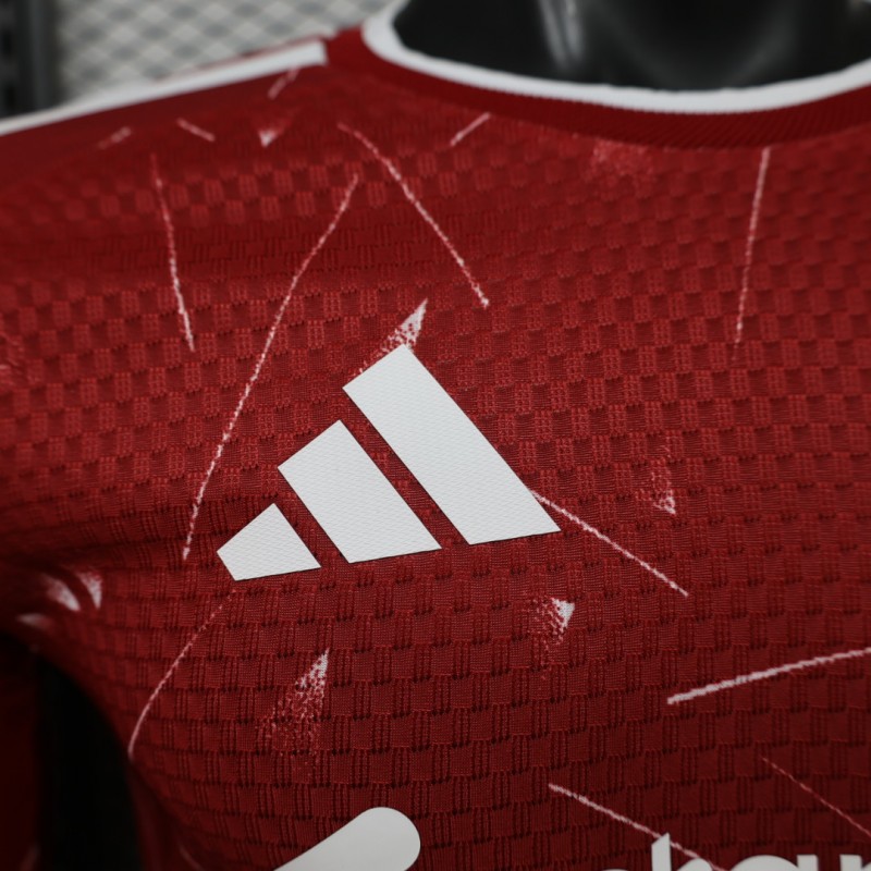 Player Version 26/27 Liverpool Red Lightning Fragment Long Sleeve Home Jersey