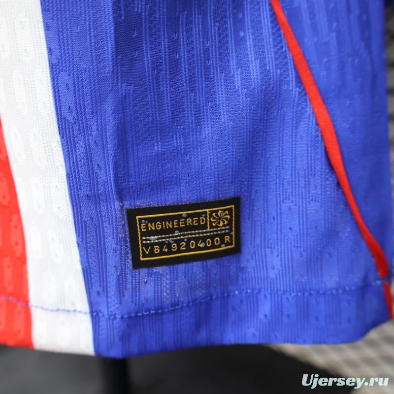 Player Version 26/27 PSG Blue & Red Stripe Long Sleeve Home Jersey