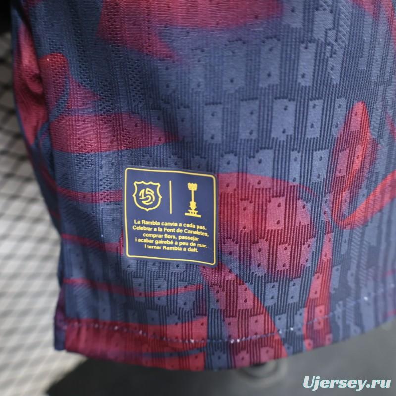 Player Version 26/27 FC Barcelona Navy Blue & Red  Special Edition Jersey