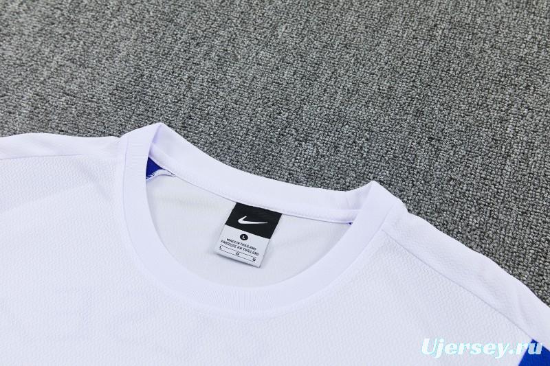 26/27 Chelsea  White&Blue Short Sleeve+Soccer Shorts