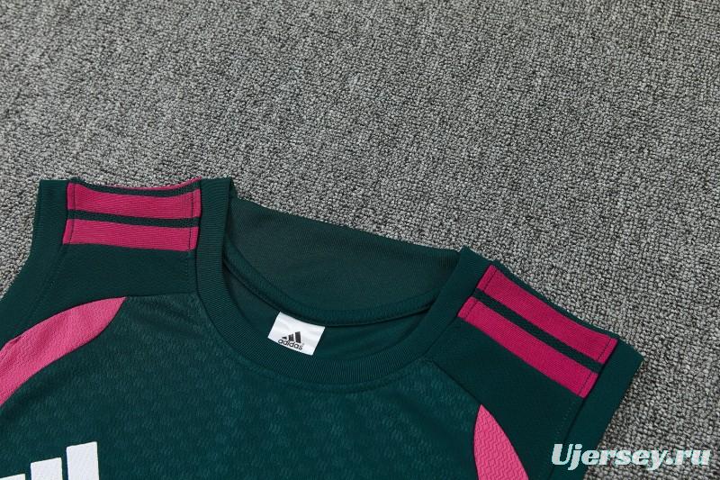 26/27 Real Madrid Dark Green Sleeveless Training Vest +Shorts Set