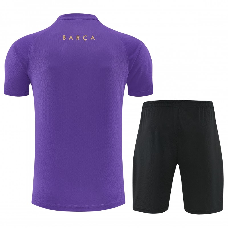 26/27 Barcelona Purple & Black Short Sleeve+Soccer Shorts
