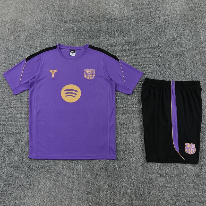 26/27 Barcelona Purple & Black Short Sleeve+Soccer Shorts