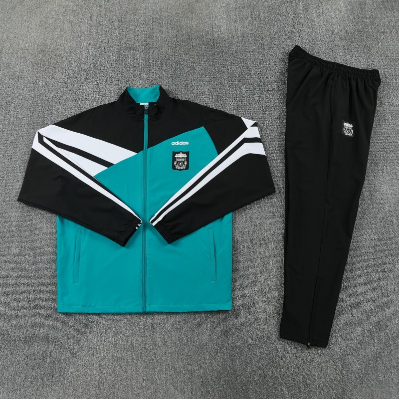 26/27 Liverpool  Teal & Black Full Zipper Jacket Tracksuit + Long Pants