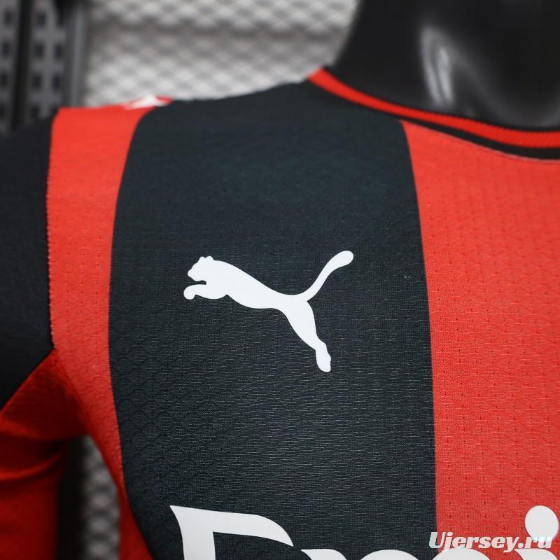 Player Version 26/27 AC Milan Home Long Sleeve Jersey