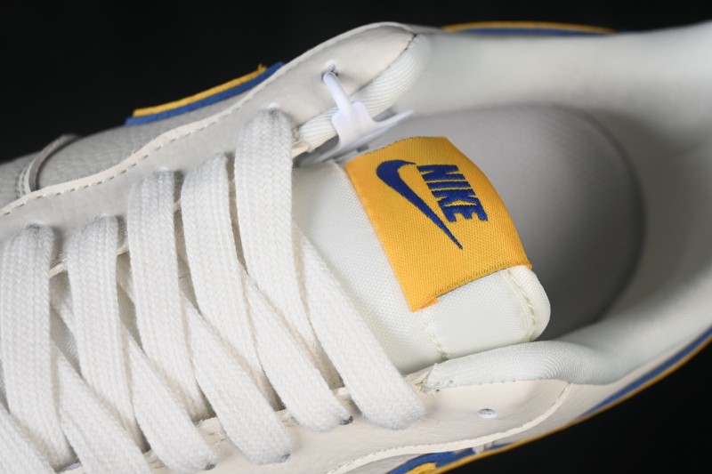 Nike Air Force 1 '07 Low Basketball Shoes with Yellow-Blue Color Blocking - FV3694-112