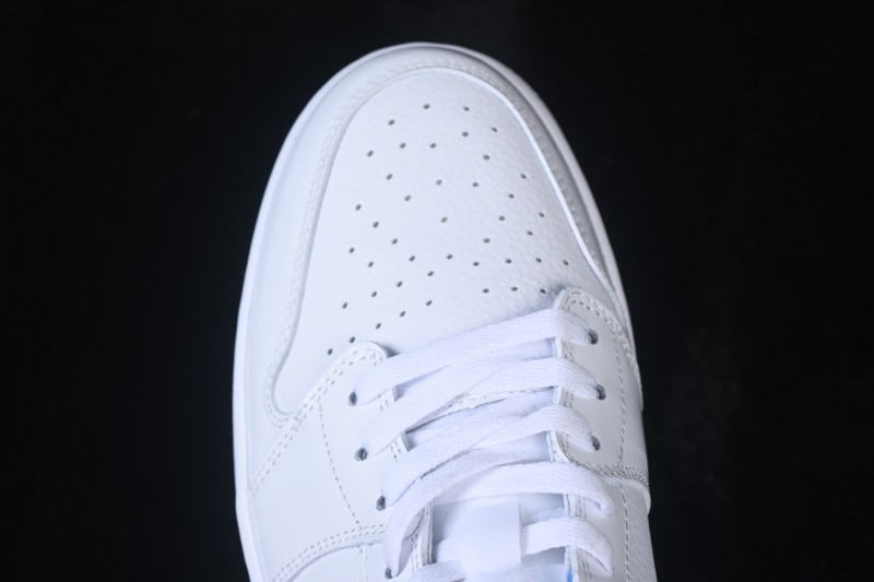 Nike Air Jordan 1 Low AJ1 Basketball Shoes with Patent Leather White and Blue Retro Style - DD9315-118