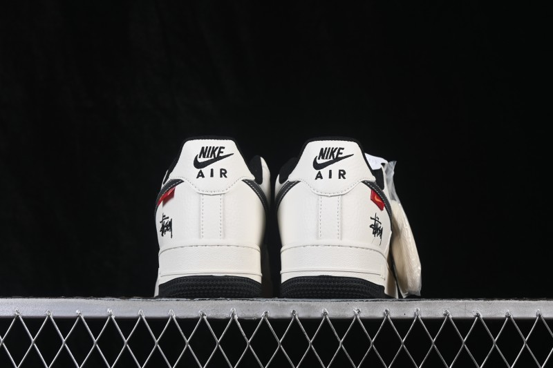 Nike Air Force 1 '07 Low Black and White Contrast Retro Basketball Sneakers - MM3399-817