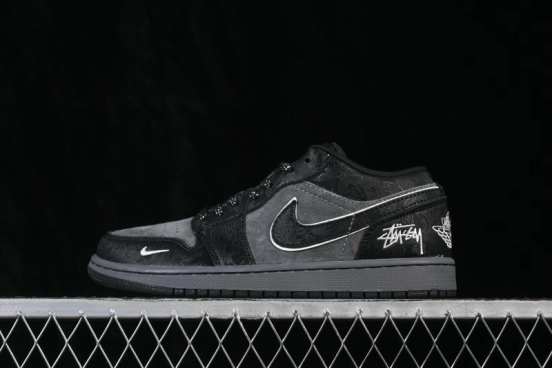 Travis Scott x Fragment Design x Air Jordan 1 Low OG SP Retro Lifestyle Shoes - LD8888-015