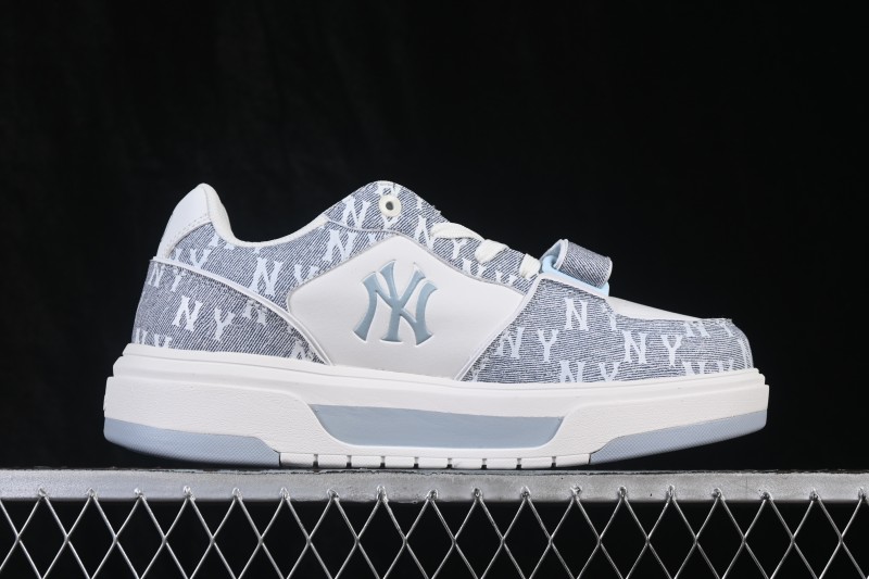 New York MLB Chunky Liner Pocket Monogram Sneakers with Elevated Thick Sole - 3ASXM026N50BLS