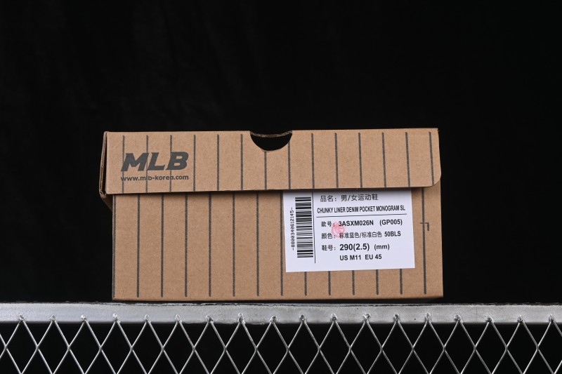 New York MLB Chunky Liner Pocket Monogram Sneakers with Elevated Thick Sole - 3ASXM026N50BLS