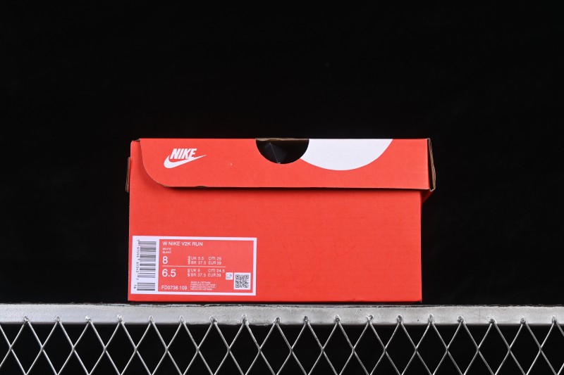 Nike V2K Run Retro Low-Top Running Shoes with Cushlon Foam Cushioning - FD0736-109