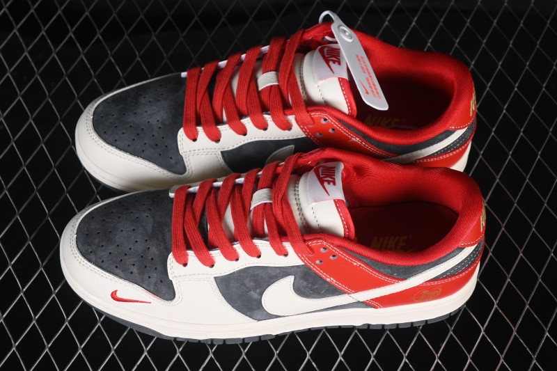 Nike SB Dunk Low Year of the Horse Limited Edition Red Black Suede Low-Top Skateboarding Shoes - HG0026-005