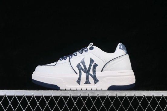 MLB New York Yankees Bigball Chunky Liner Denim Monogram Sneakers with Elevated Sole - 3ASXM046N50NYS