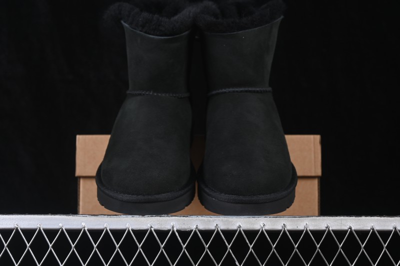 UGG Mini Bailey Button II Bow Outdoor Snow Boots - 1016501 Black