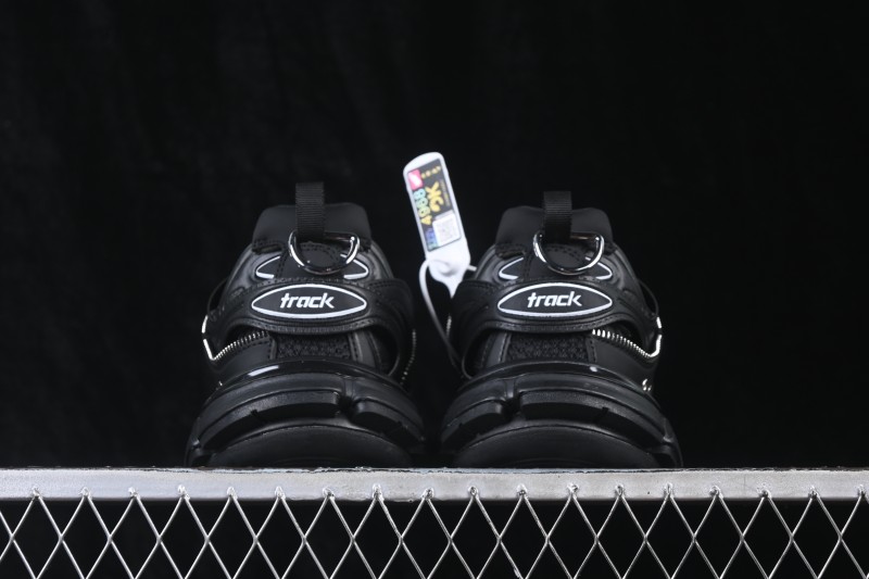 Balenciaga Track Sneaker Tricolor Upper Running Shoes with Transparent Heel Detail - W3AD32350