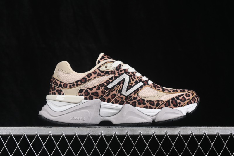 New Balance 9060 Retro Casual Running Shoes with Mesh and Suede Upper, ABZORB Cushioning - U9060PXH