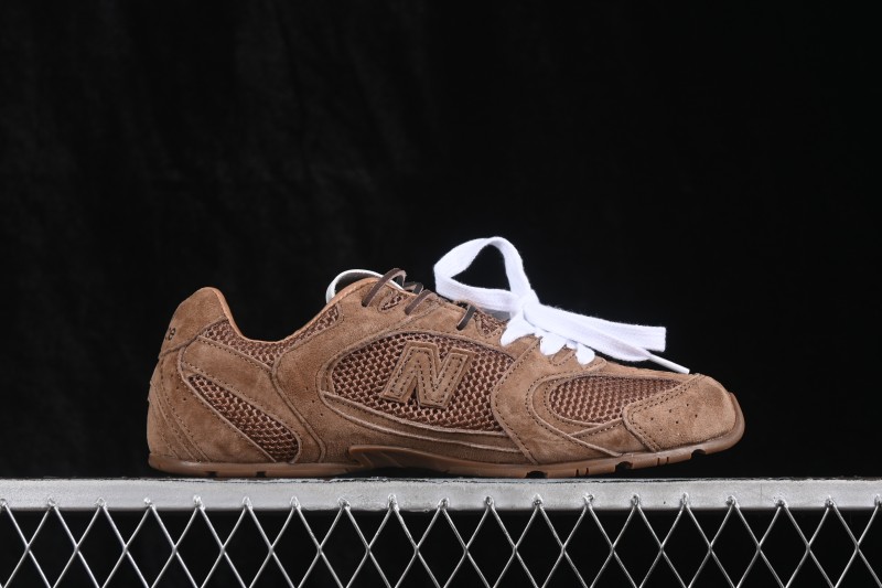 MiuMiu x New Balance 530 Retro Low-Top Casual Lifestyle Shoes with Deconstructed Design and Dual Laces - AJD4