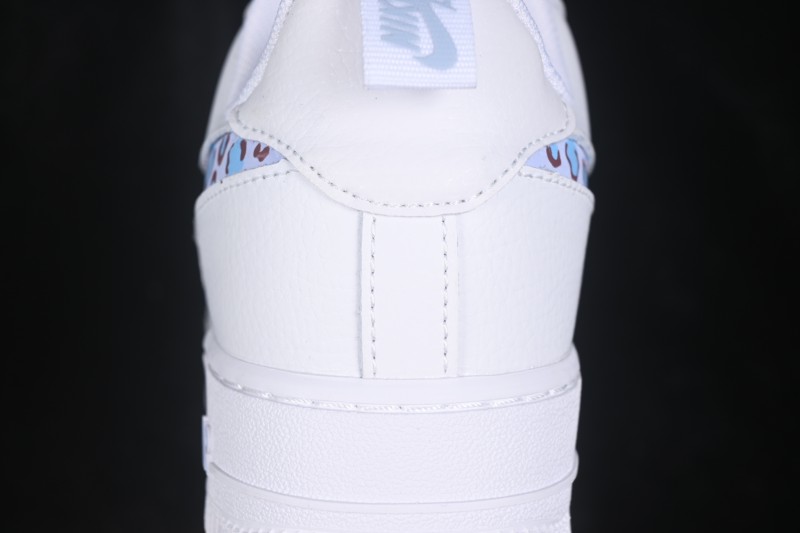 Nike Air Force 1 '07 Low Ice Blue Leopard Shadow Hand-Painted Sneakers - FB8971-008