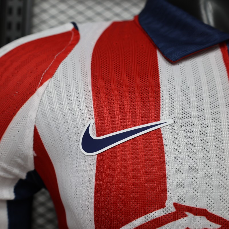 Player Version 26/27 Chivas Home Long Sleeve Red Stripes Jersey