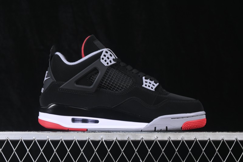 Nike Air Jordan 4 Retro 'Bred' Basketball Shoes - 308497-060