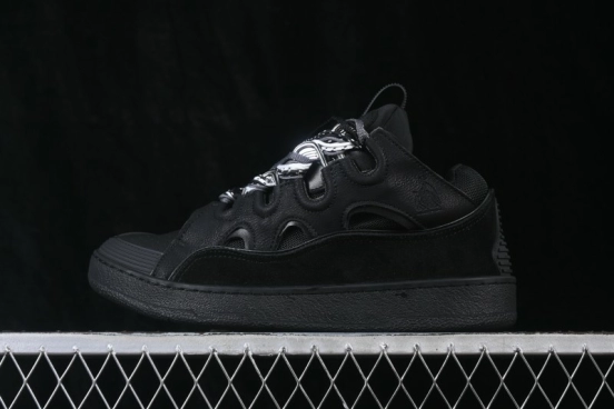 Lanvin Two-Tone Lace-Up Low-Top Casual Sneakers - AJE5