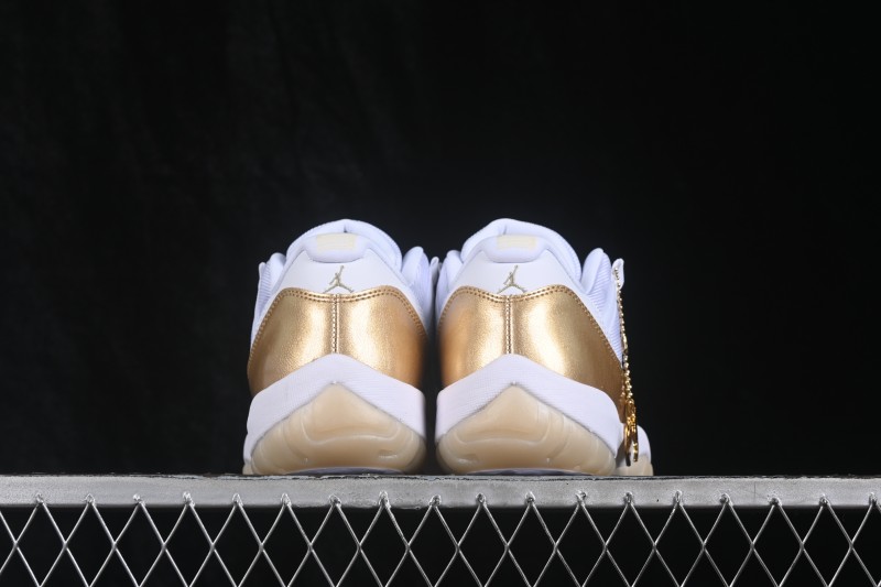 Nike Air Jordan 11 Low Metallic Gold Basketball Shoes - AH7860-102