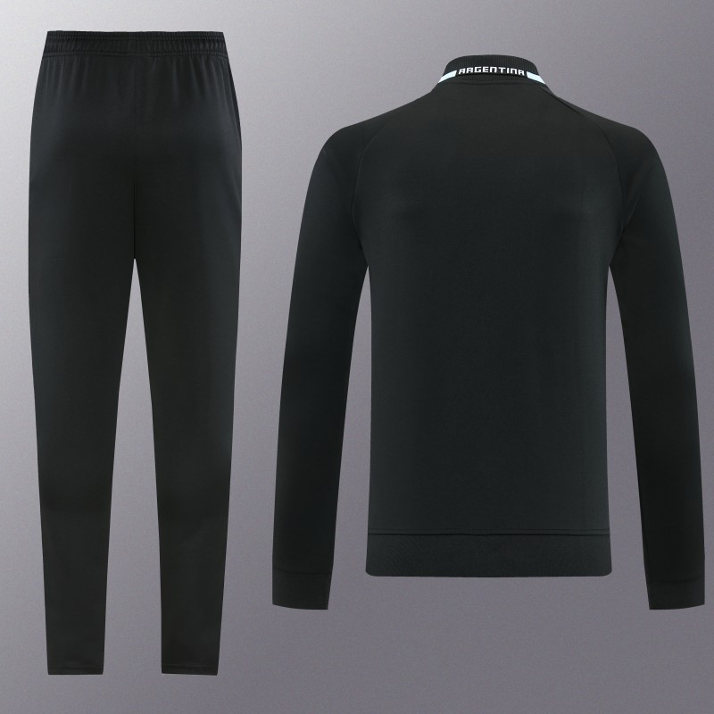 26/27 Argentina 06 Black Full Zipper Jacket + Long Pants