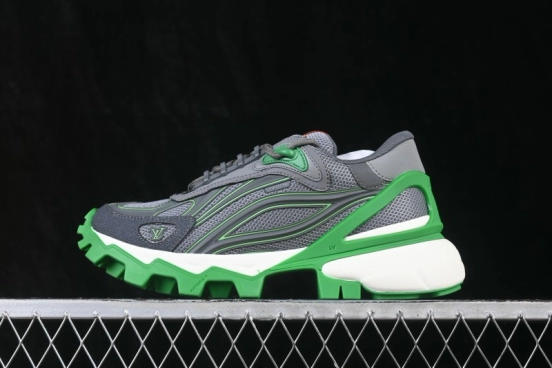 Louis Vuitton Tatic Runner Retro Chunky Dad Sneakers - GREEN