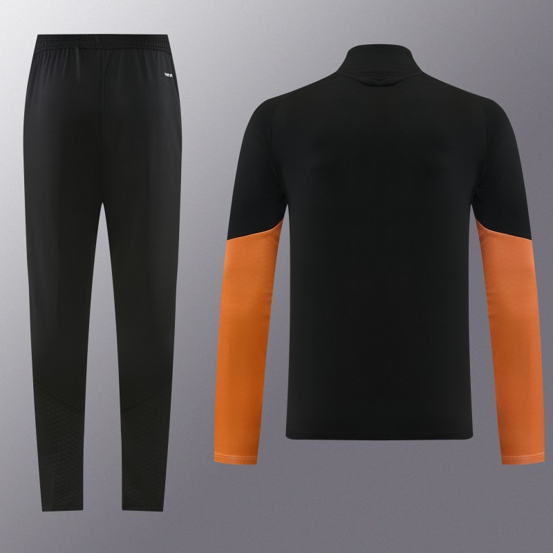 26/27 Arsenal Black Half Zipper Jacket Tracksuit + Long Pants