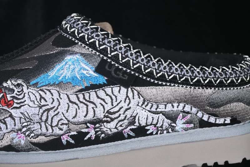 UGG X Palace Tasman Dragon Tiger Embroidered Comfortable Durable Short Snow Boots - 1172070 BKCA